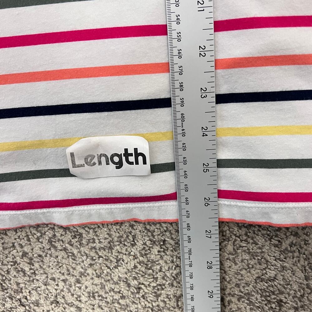 Talbots‎ Womens 2X Preppy Classic Nautical Colorful Rainbow Striped T-Shirt Top - Picture 10 of 10